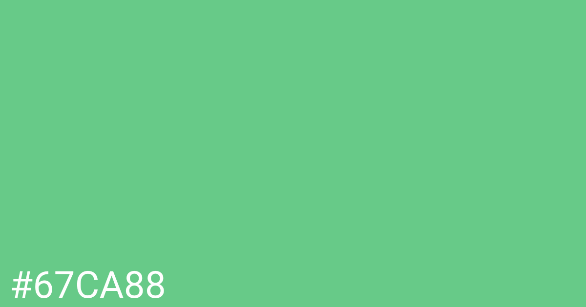 Hex color #67ca88 graphic