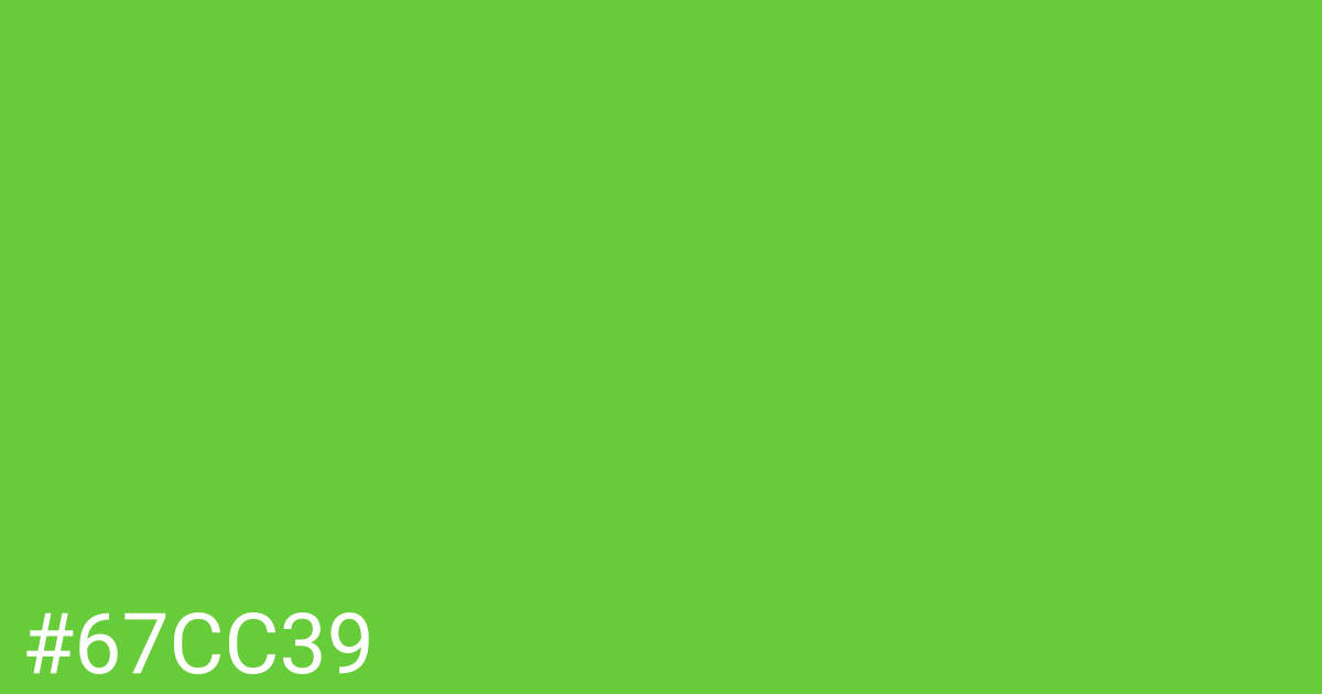Hex color #67cc39 graphic