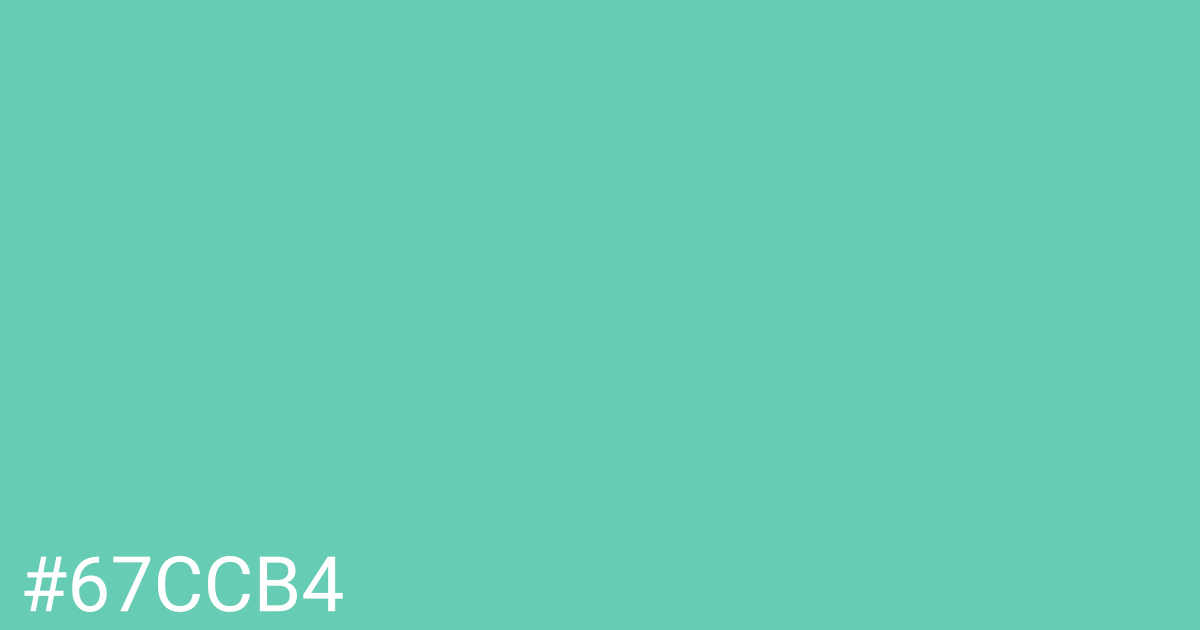 Hex color #67ccb4 graphic