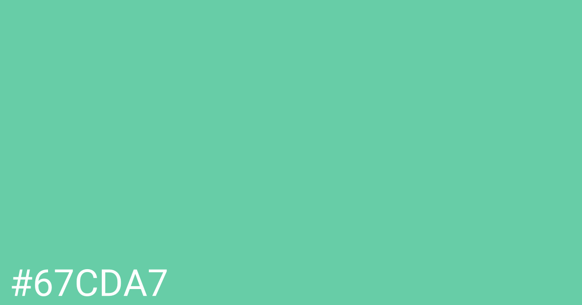 Hex color #67cda7 graphic