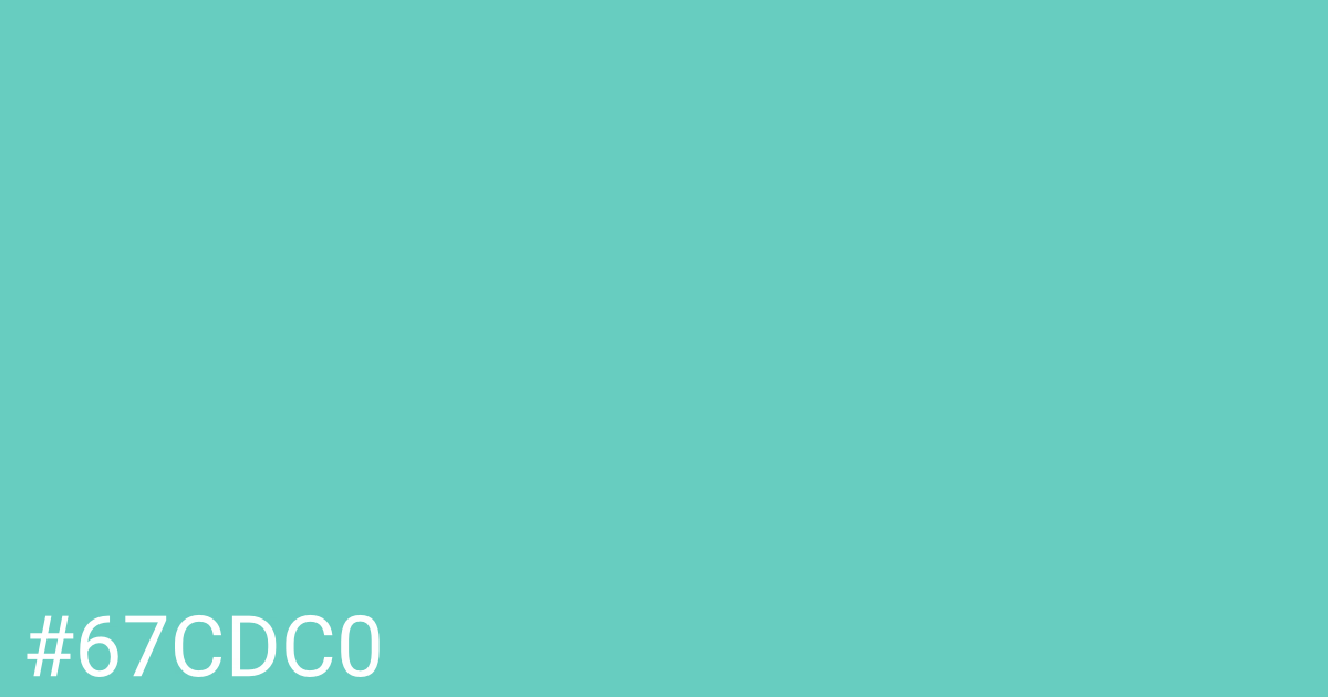 Hex color #67cdc0 graphic