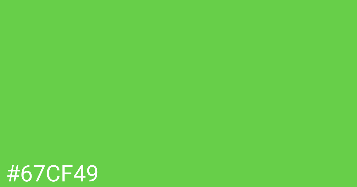 Hex color #67cf49 graphic