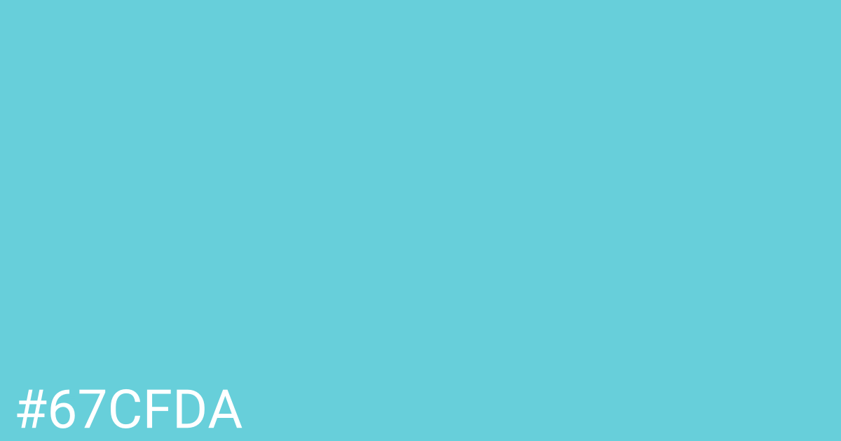 Hex color #67cfda graphic