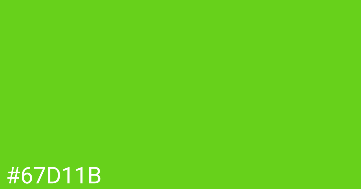 Hex color #67d11b graphic