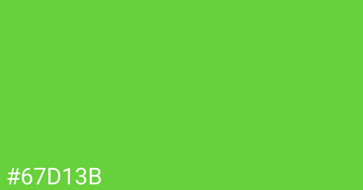 Hex color #67d13b graphic