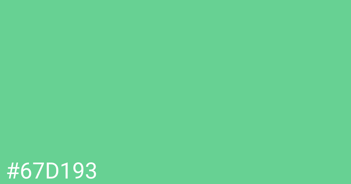 Hex color #67d193 graphic