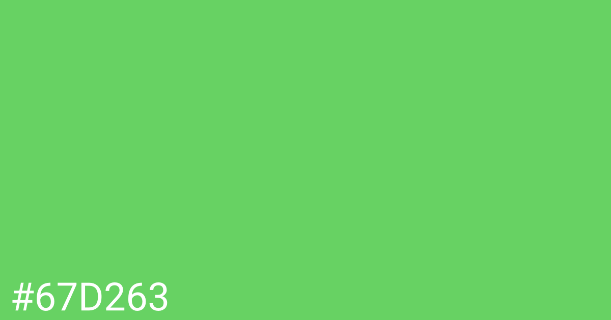 Hex color #67d263 graphic