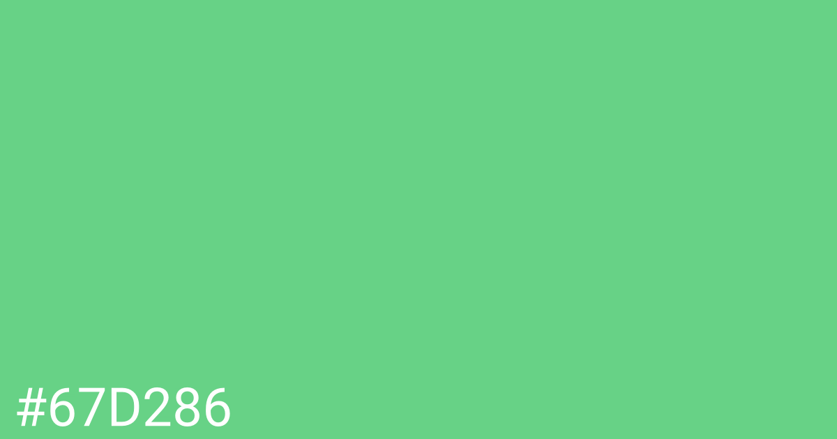 Hex color #67d286 graphic