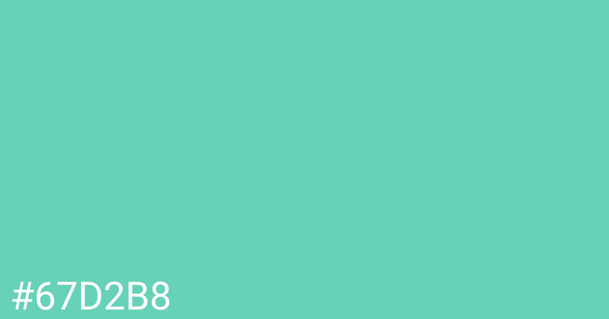 Hex color #67d2b8 graphic