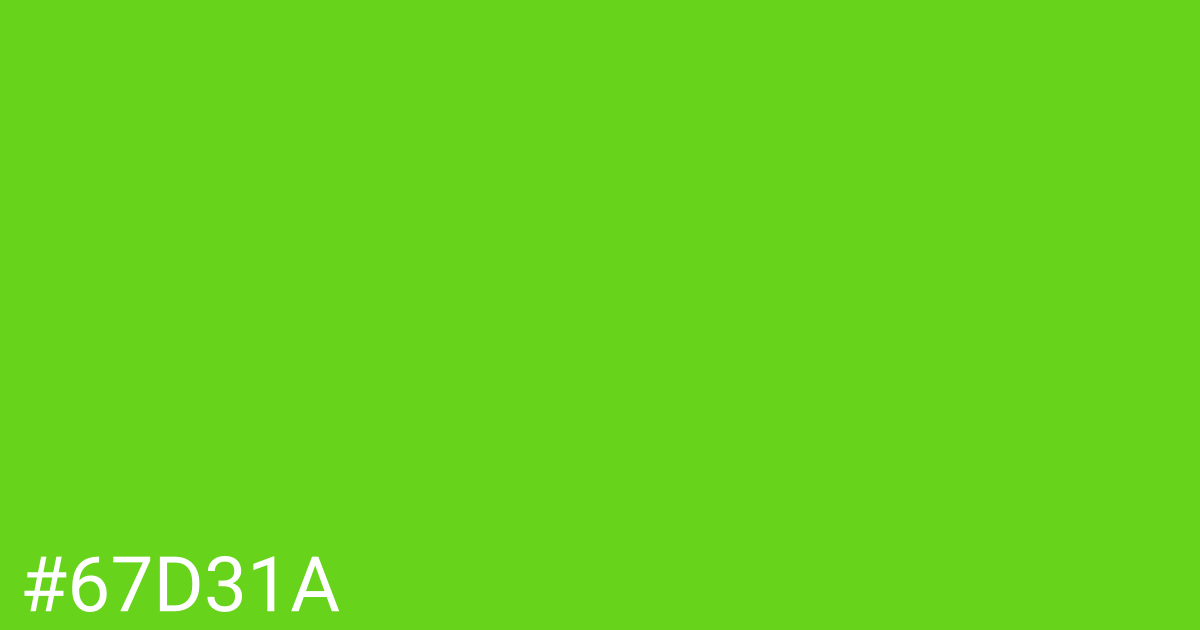 Hex color #67d31a graphic