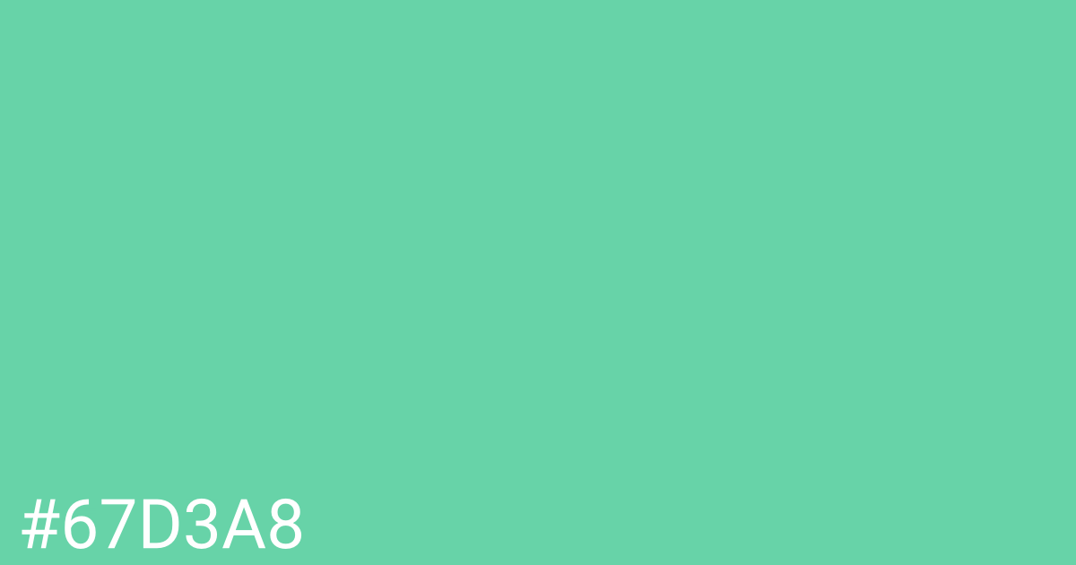 Hex color #67d3a8 graphic