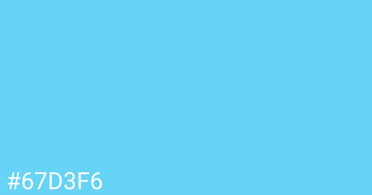 Hex color #67d3f6 graphic