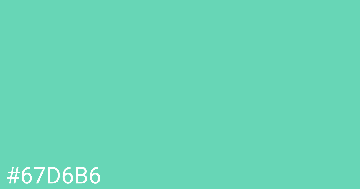 Hex color #67d6b6 graphic