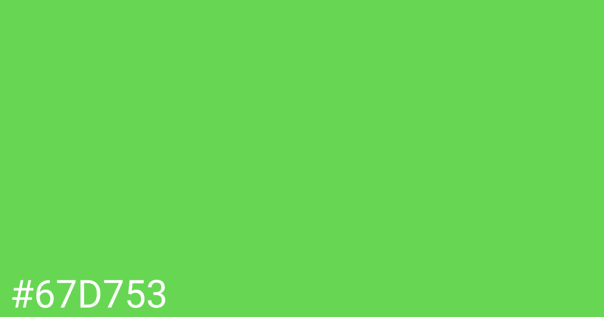 Hex color #67d753 graphic