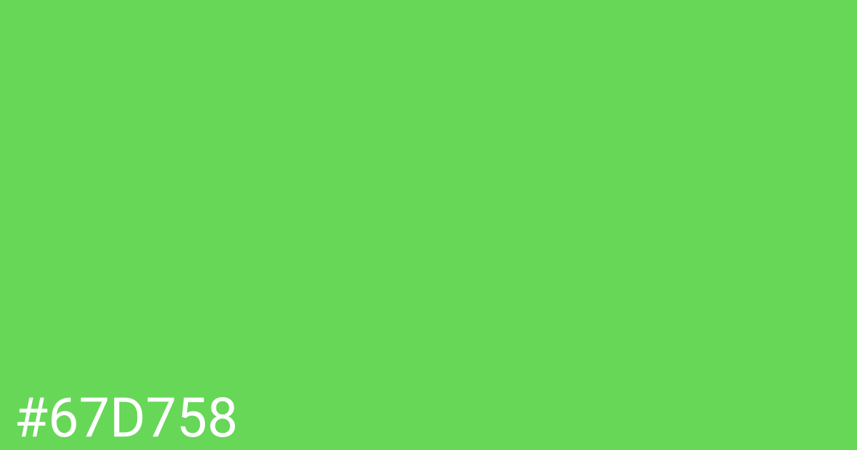 Hex color #67d758 graphic