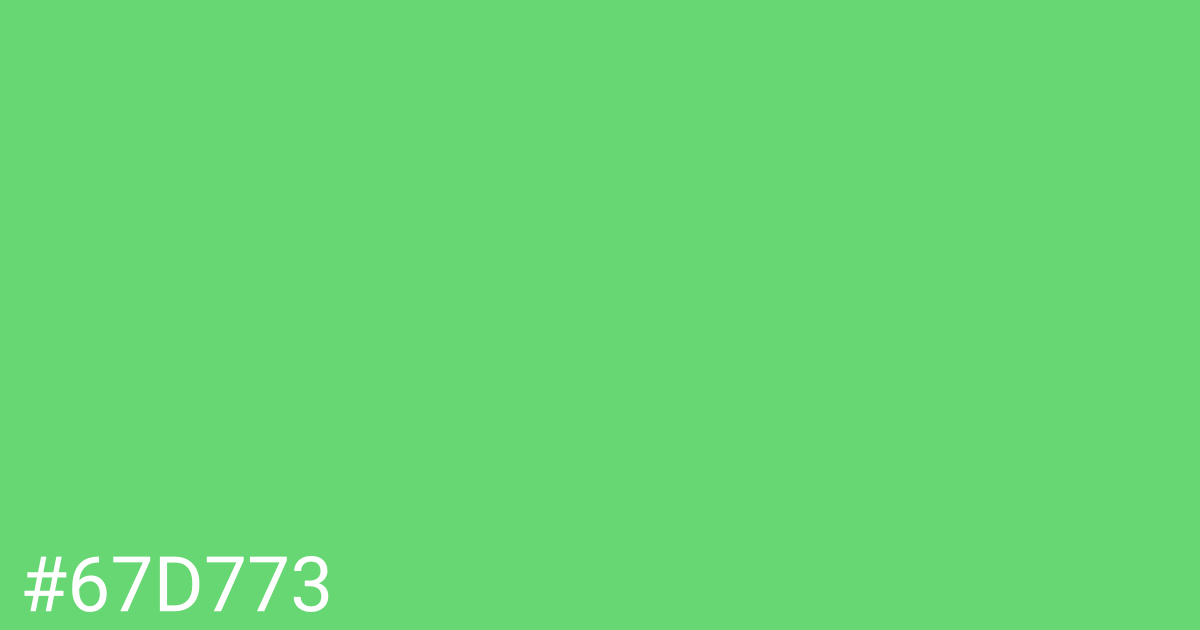 Hex color #67d773 graphic