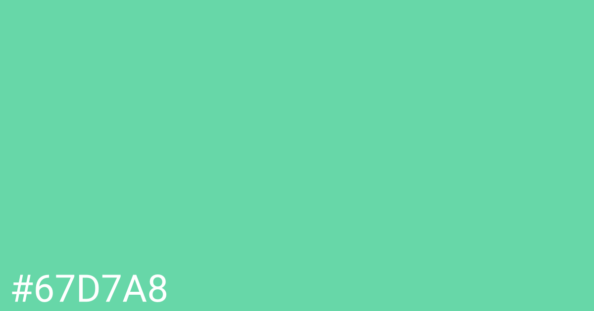 Hex color #67d7a8 graphic