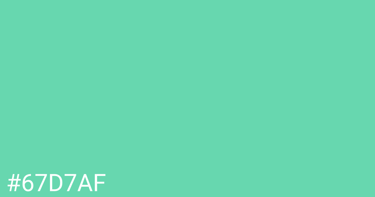 Hex color #67d7af graphic