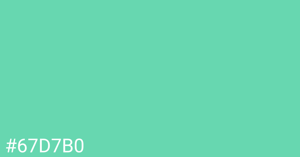 Hex color #67d7b0 graphic