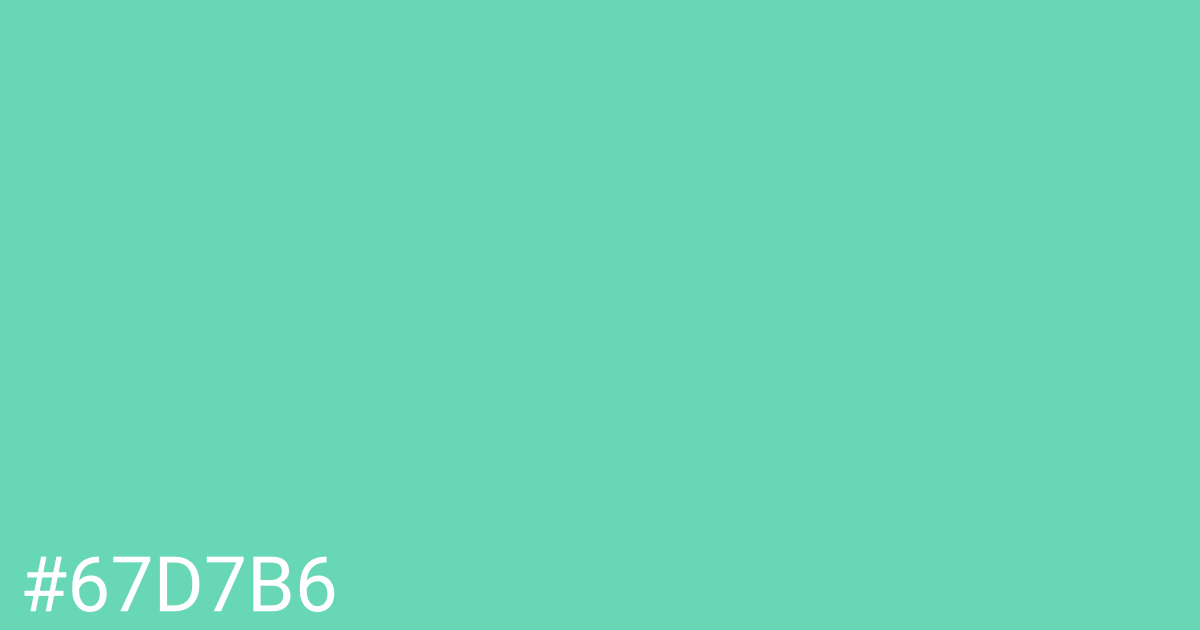 Hex color #67d7b6 graphic