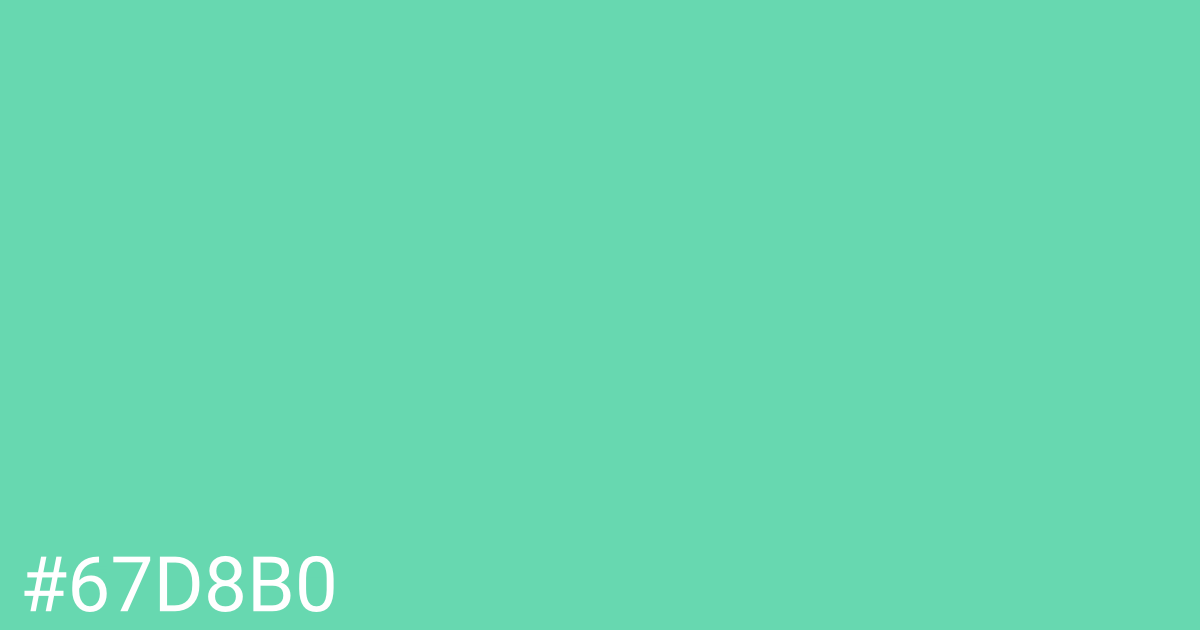 Hex color #67d8b0 graphic