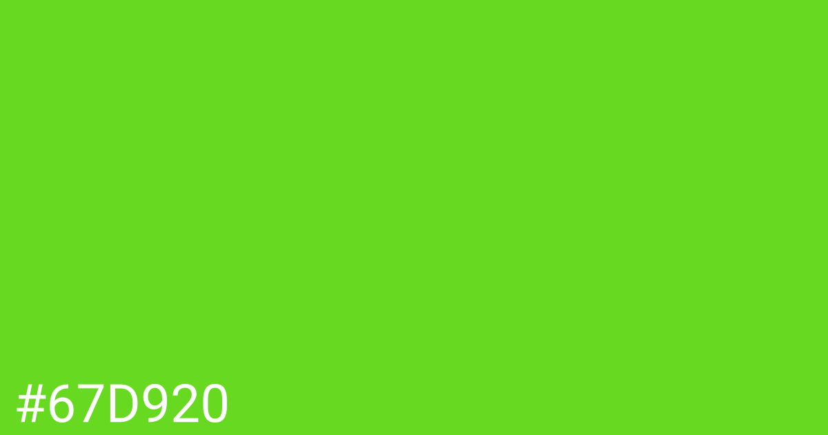 Hex color #67d920 graphic