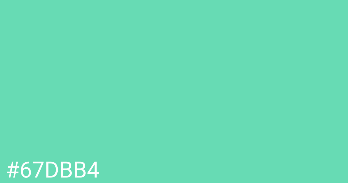 Hex color #67dbb4 graphic