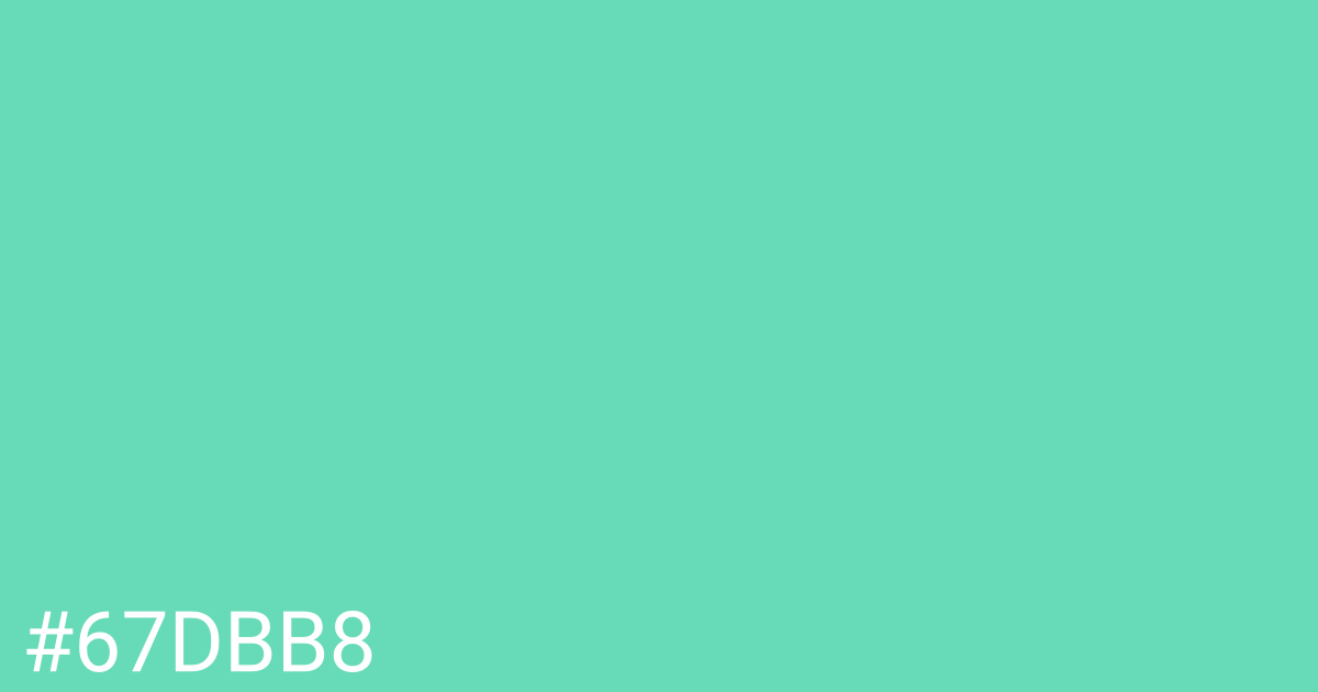 Hex color #67dbb8 graphic