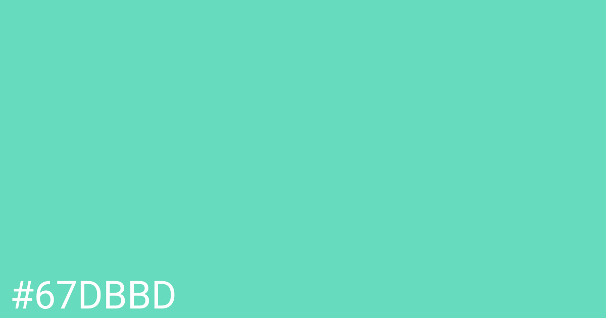 Hex color #67dbbd graphic
