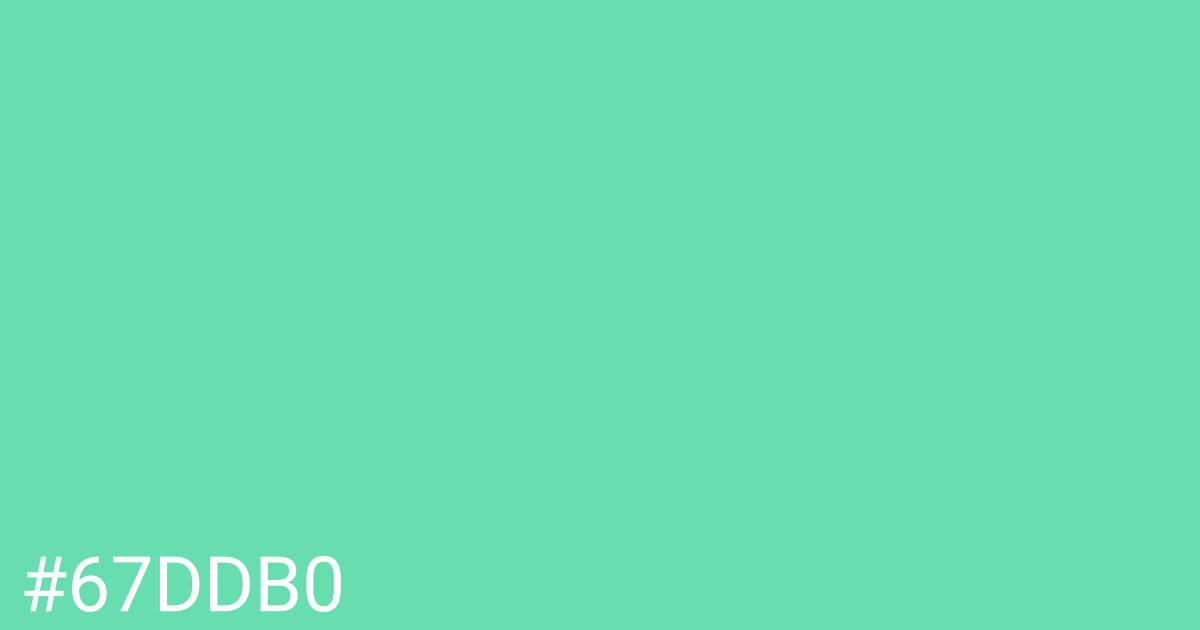 Hex color #67ddb0 graphic