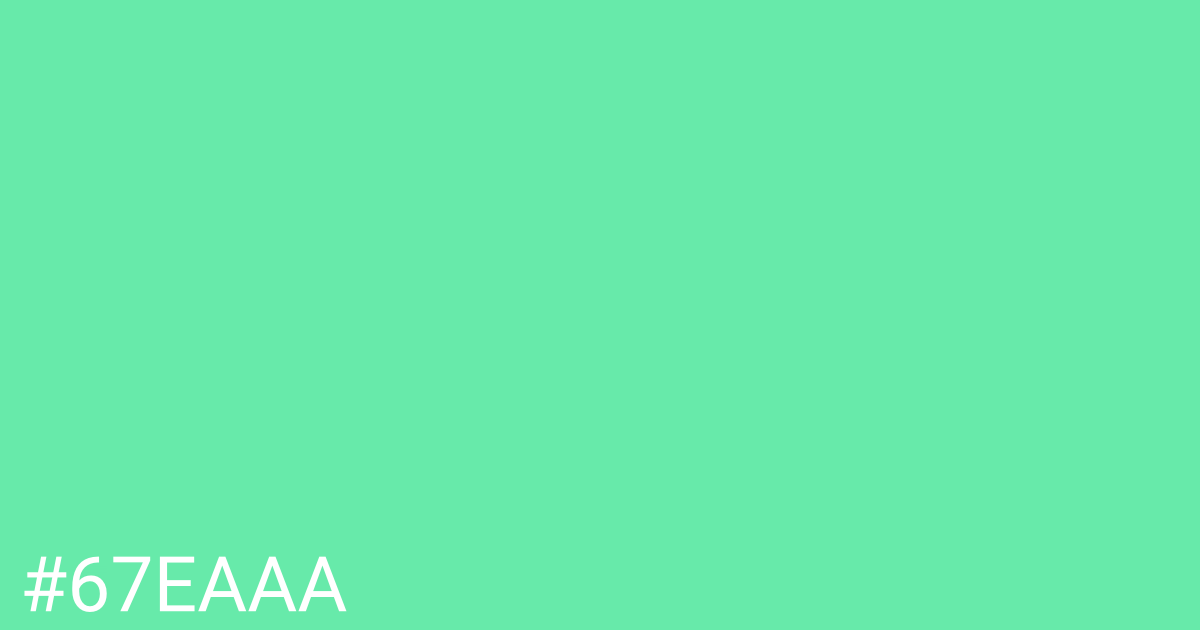 Hex color #67eaaa graphic