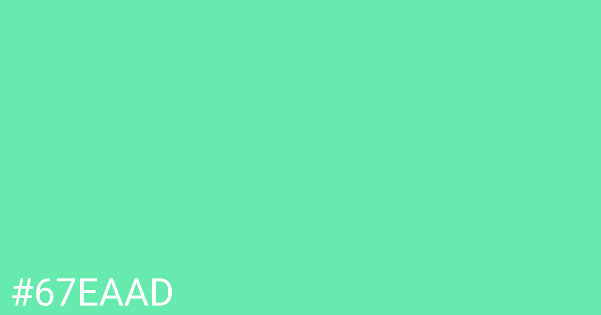 Hex color #67eaad graphic