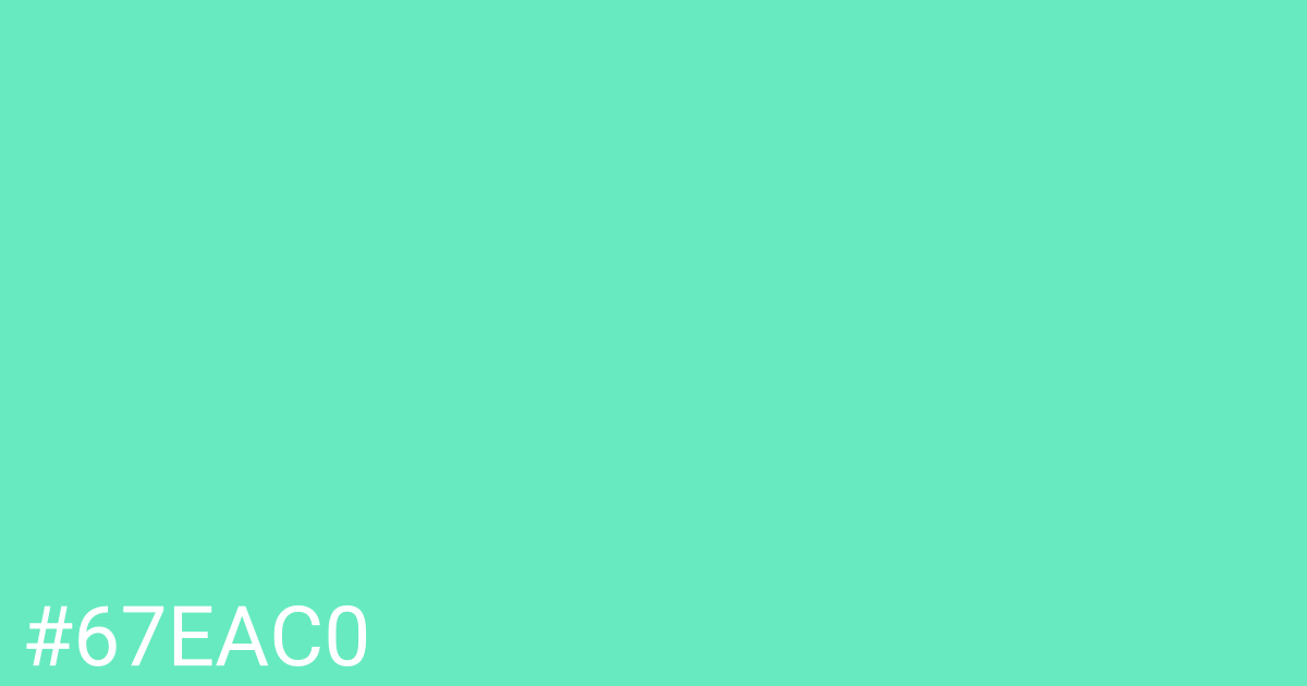 Hex color #67eac0 graphic