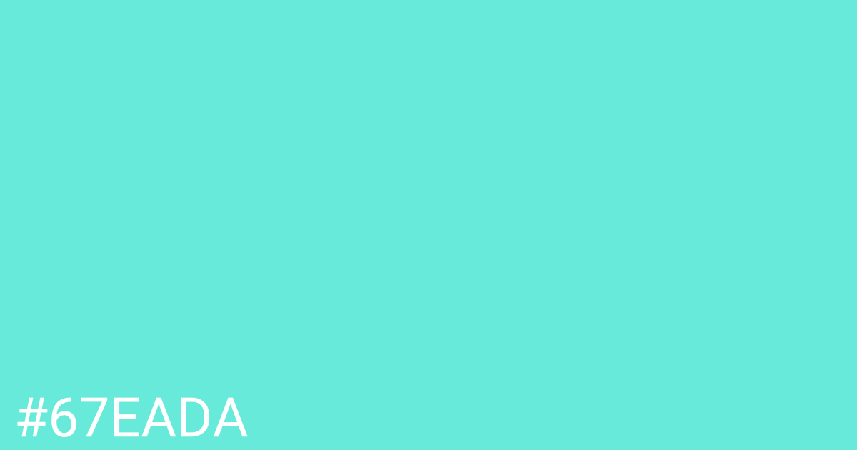 Hex color #67eada graphic