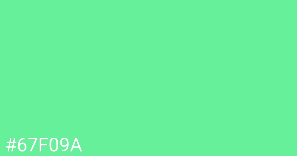 Hex color #67f09a graphic