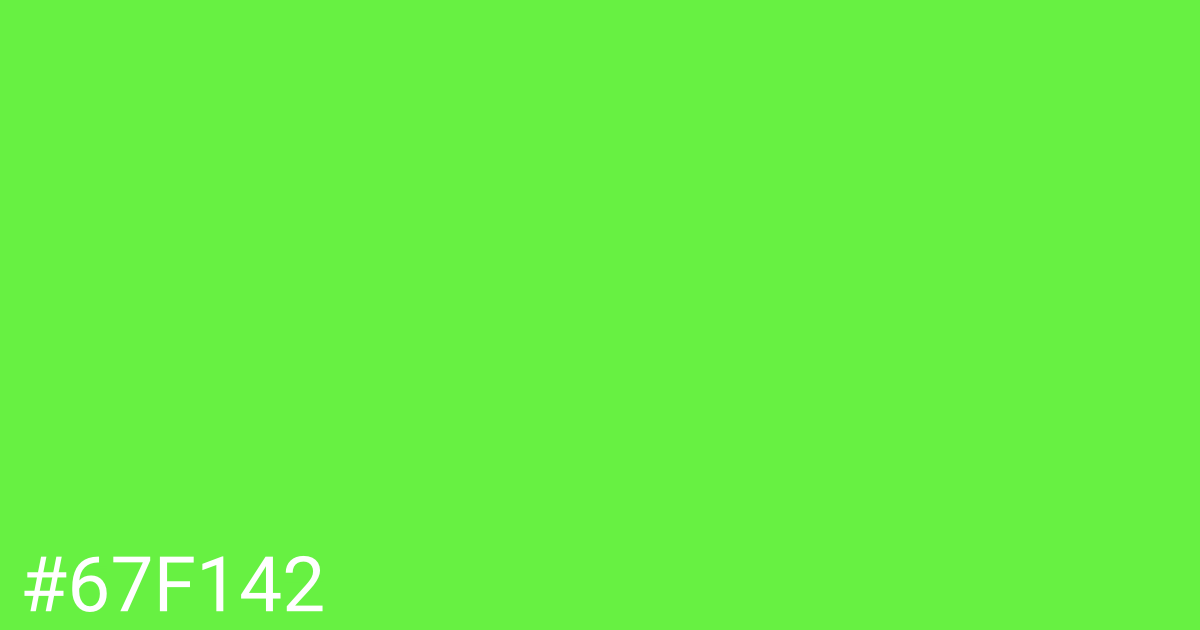 Hex color #67f142 graphic