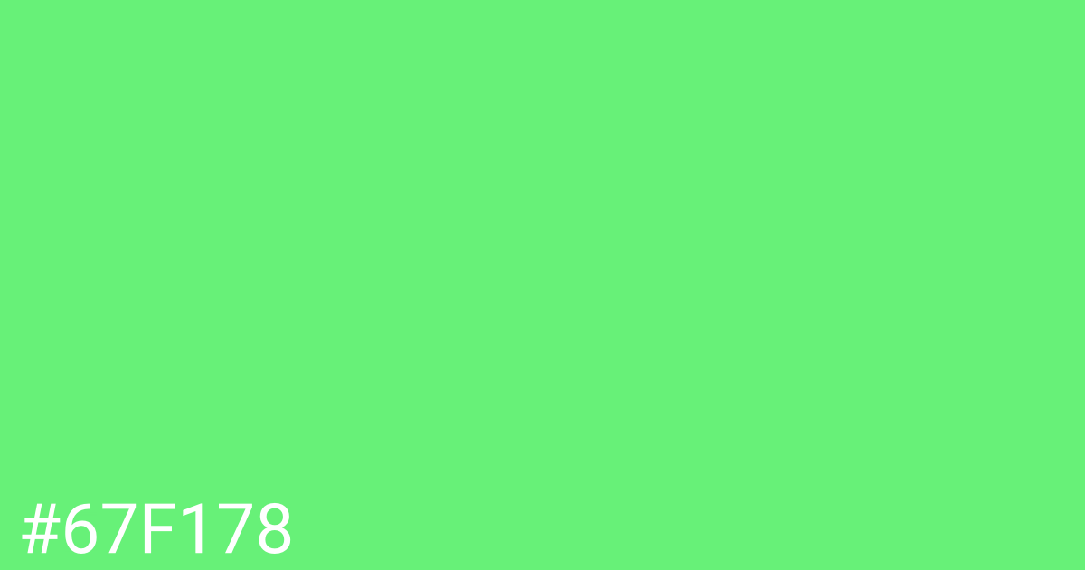 Hex color #67f178 graphic