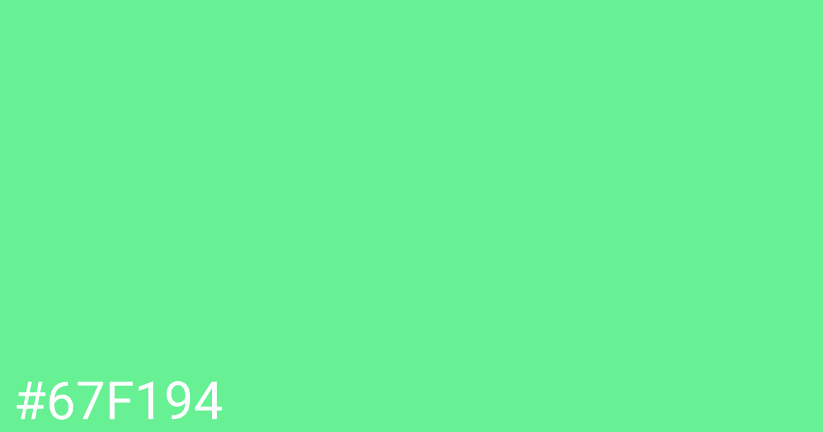 Hex color #67f194 graphic