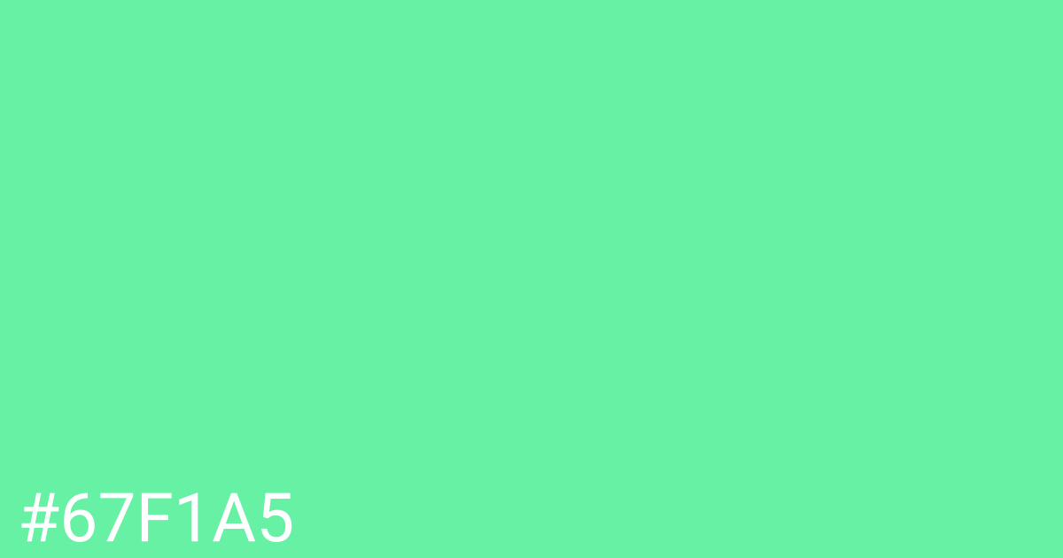 Hex color #67f1a5 graphic