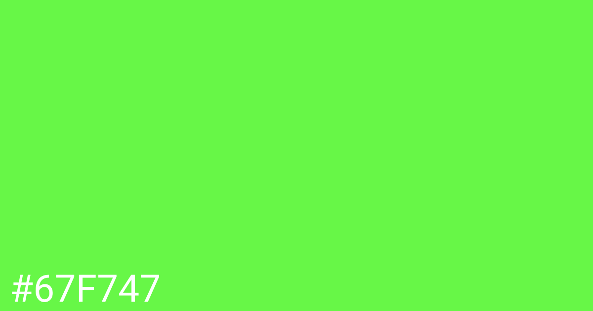 Hex color #67f747 graphic