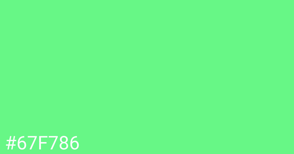 Hex color #67f786 graphic