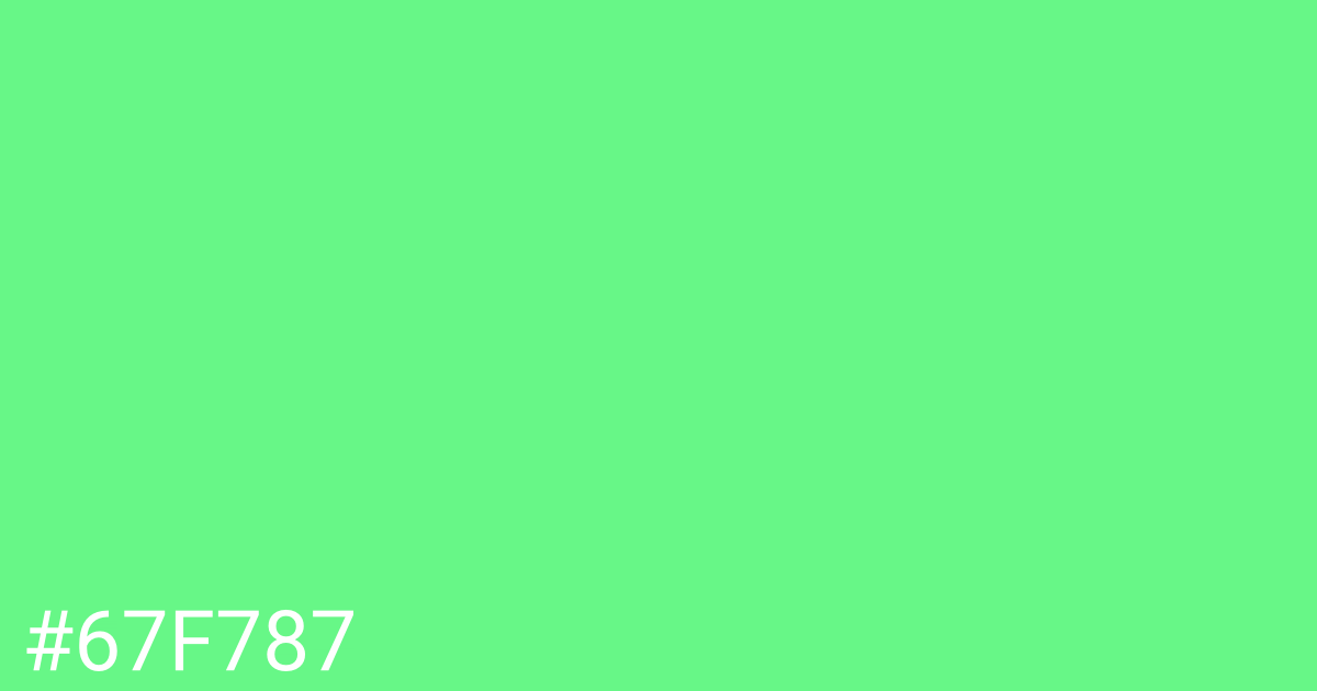 Hex color #67f787 graphic