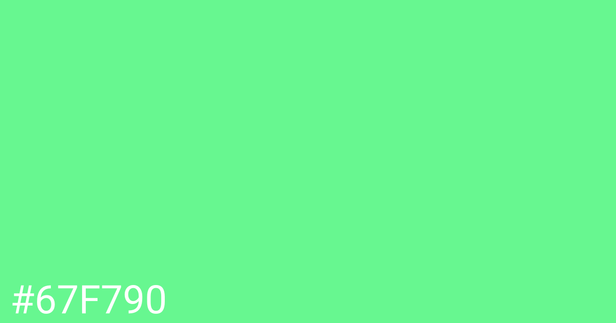 Hex color #67f790 graphic