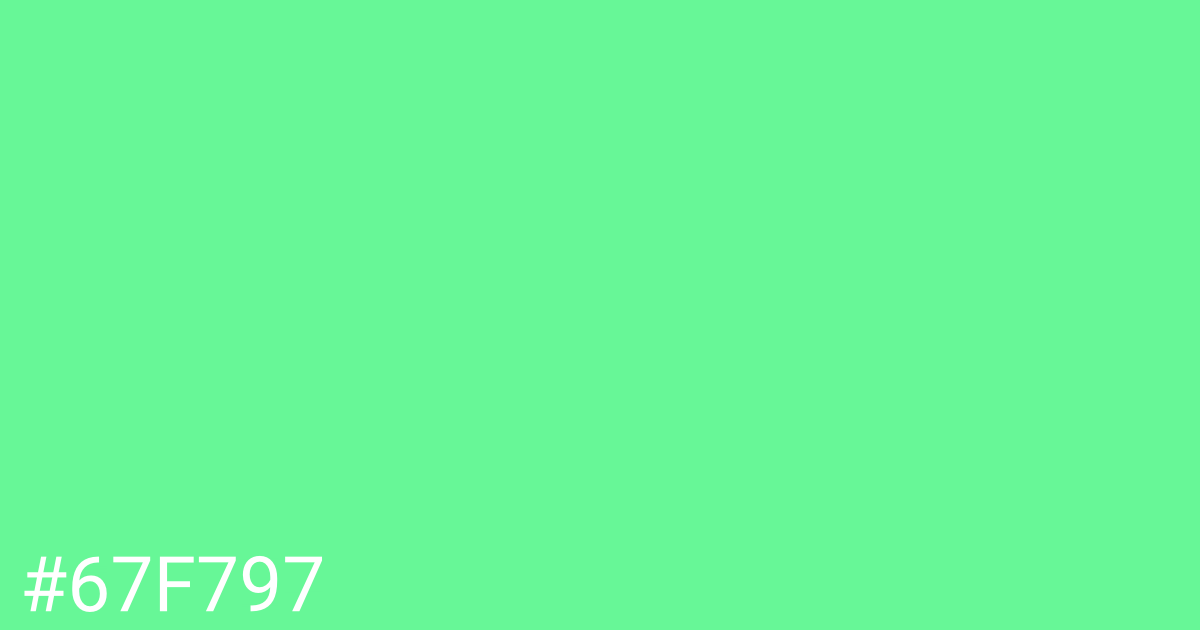 Hex color #67f797 graphic