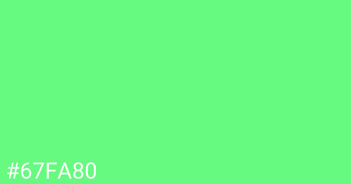 Hex color #67fa80 graphic