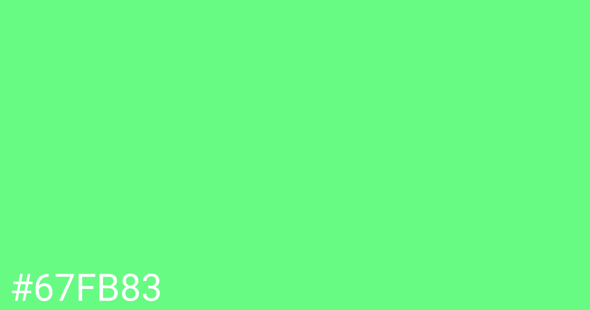 Hex color #67fb83 graphic