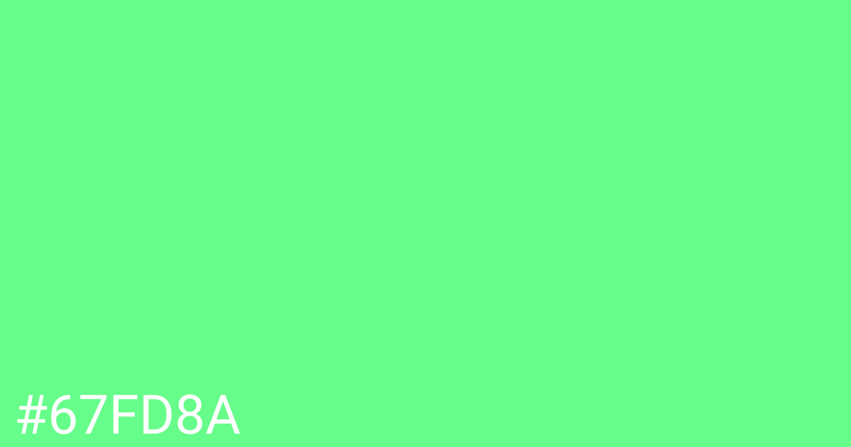 Hex color #67fd8a graphic