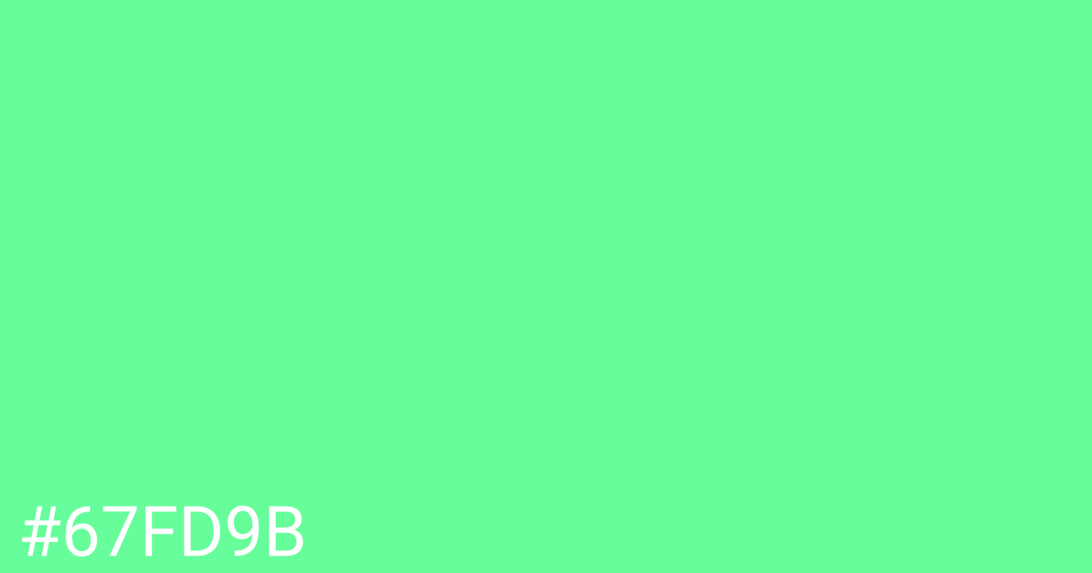 Hex color #67fd9b graphic