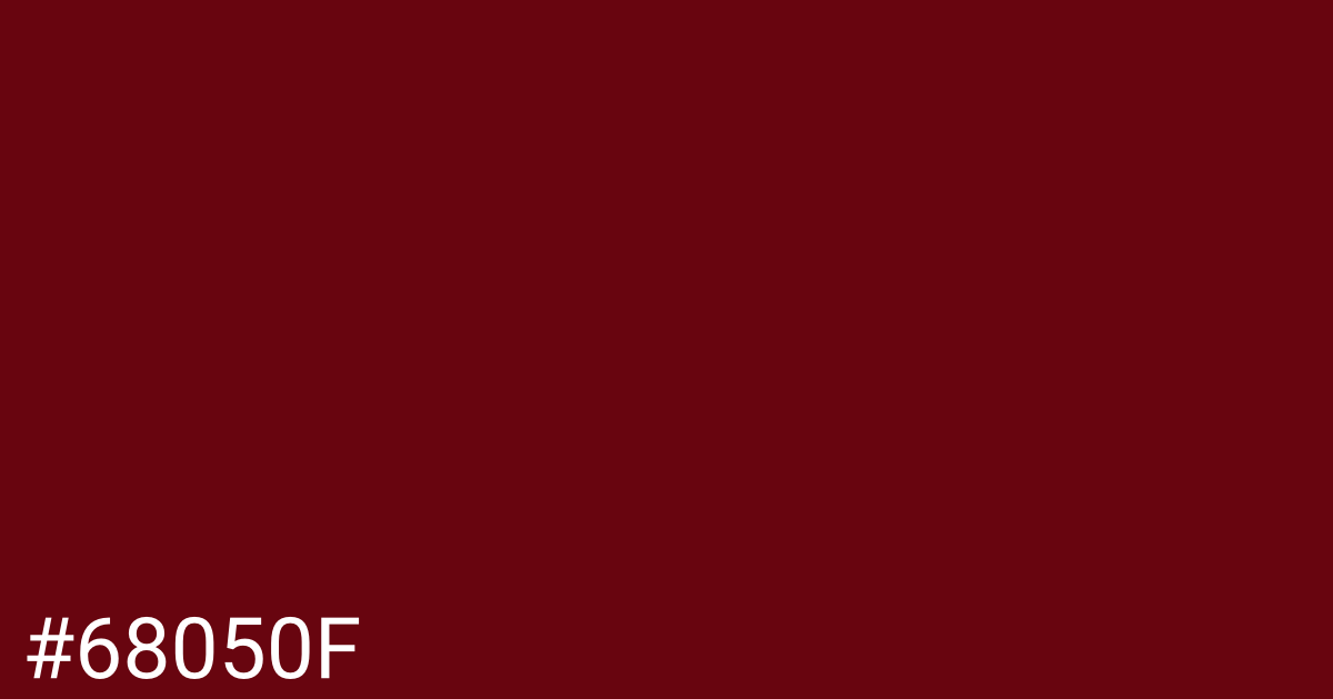 Hex color #68050f graphic