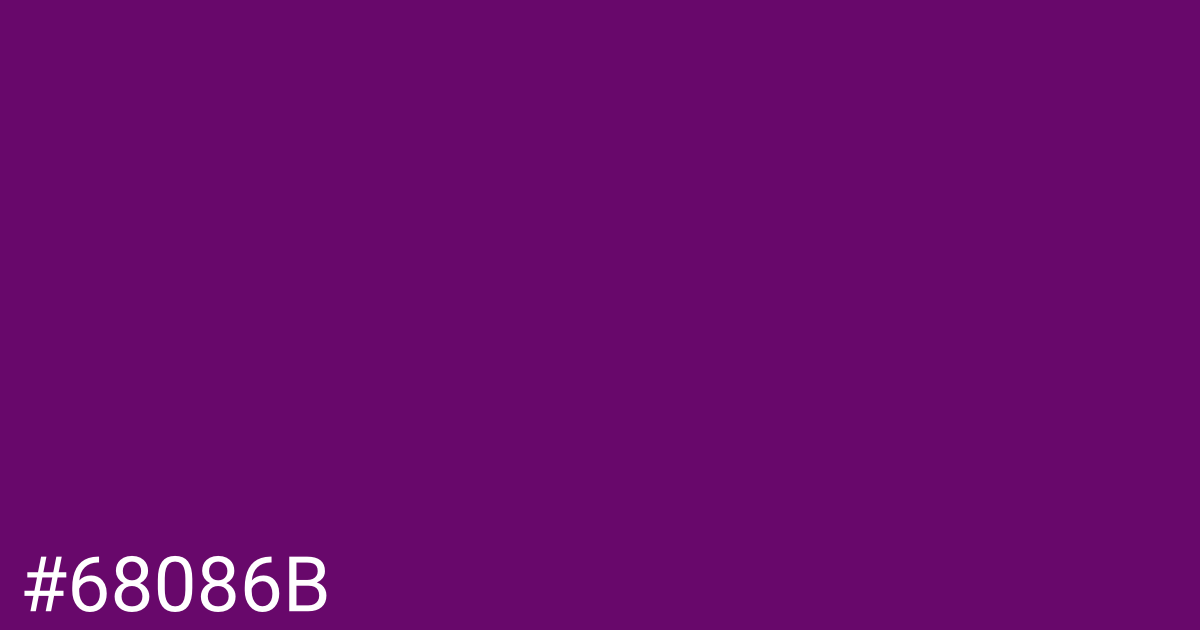 Hex color #68086b graphic